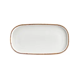 By Bone Helix Gleam Bord Ovaal 30 x 16 cm Creme Bruin Porselein 535768