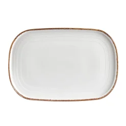By Bone Helix Gleam Bord Ovaal34 x 23 cm Creme Bruin Porselein 535767