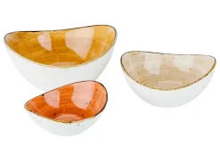 Cosy & Trendy Brisbane Kommetjes set 3 ass Oranje - Beige - Bruin (D20XH9.2CM - D15.9XH7.5CM - D13XH5.7CM) 1480303