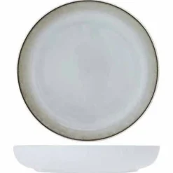 Cosy & Trendy Lily White Diep Bord Stoneware D24xh4,2cm 5370006