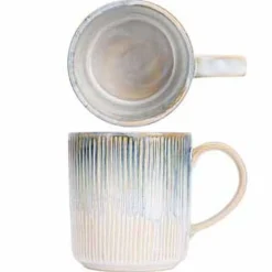 Cosy & Trendy Listra Ocean Beker Stoneware 39cl D8,5xh9,5cm 5473004
