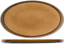 Cosy & Trendy Quintana amber Plat Bord Ovaal 35,5X23,5CM - 5950036