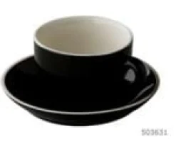 Kop en schotel cappuccino blauw Palmer Colors 18cl set 6 stuks