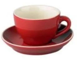 Kop en schotel cappuccino blauw Palmer Colors 18cl set 6 stuks