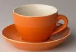 Kop en schotel cappuccino blauw Palmer Colors 18cl set 6 stuks