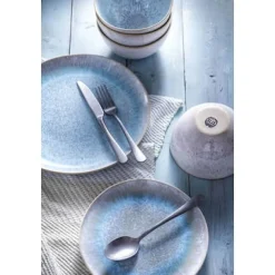 Palmer Light Blue Sea Kom 15 cm 80 cl Wit Blauw Stoneware 528405