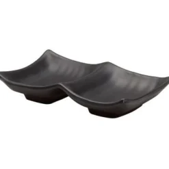 Palmer Oriental Schaal 2 vaks 13.5 x 8.5 cm Melamine Zwart 529331