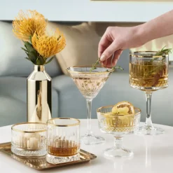 Pasabahce Elysia Tumbler 21 cl Transparant Goud 4 stuk(s) 534862
