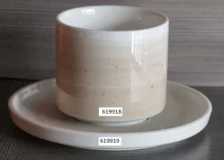 Schaal opstaande rand Spring beige/blauw 16cm 619916