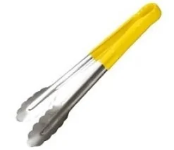 Serveertang 25cm silicone handvat geel 617127