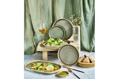 Serviesset Cosy & Trendy Melia 24 delig (6 personen) Grijs groen