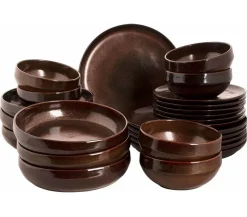 Serviesset Palmer Bama Copper 24 delig (6 personen) Stoneware Koper