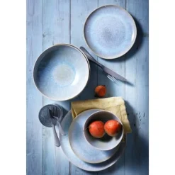 Serviesset Palmer Light Blue Sea 16 delig (4 personen) Blauw Stoneware