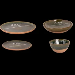 Serviesset Palmer Wisteria 24 delig (6 personen) Groen Beige Stoneware