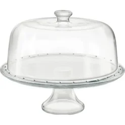 Taartschotel 31cm op voet met stolp Borgonova Palladio 512989